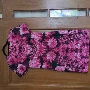 Michael Kors pink black flower
